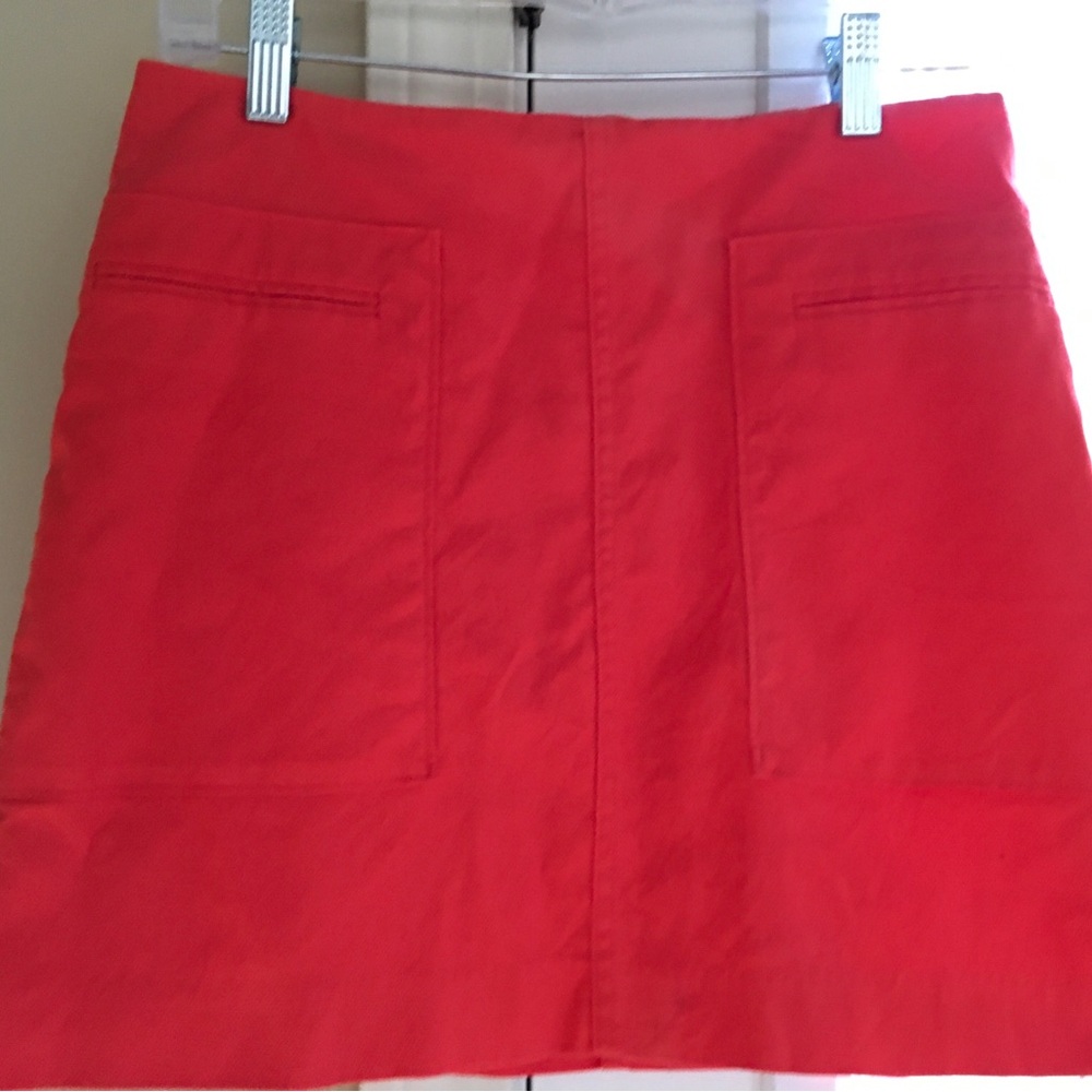 Bright coral mini skirt by Banana Republic